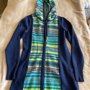 Title Nine Tunic Length Full Zip Sweater Size XS